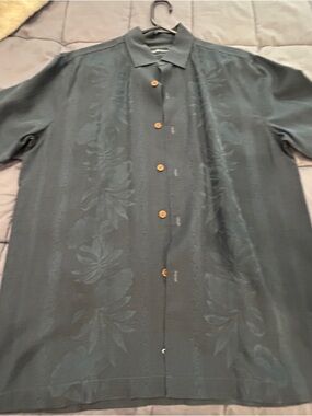 Tommy Bahama Men's Blue Hawaiian-Style Short-Sleeve Button Shirt